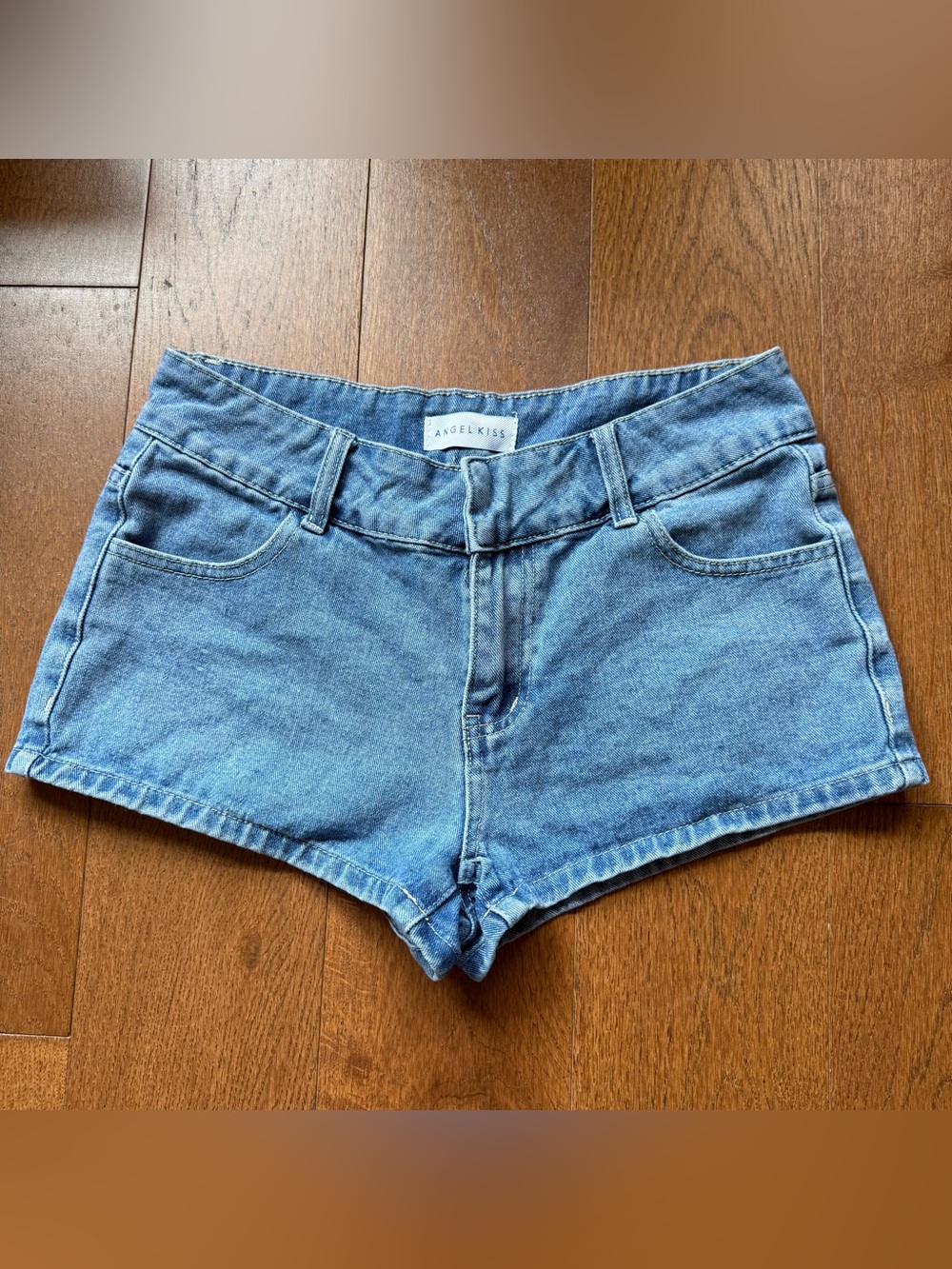 Angel Kiss Light Denim Low-Rise Women’s Jean Shorts